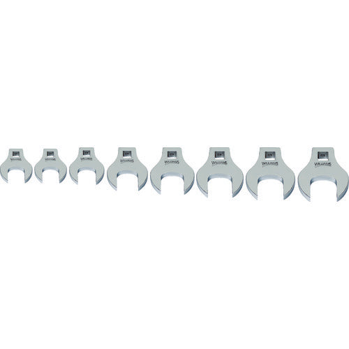 WILLIAMS 3/8 Drive Crowfoot Wrench Set (9-16mm) JHW10790 1 S