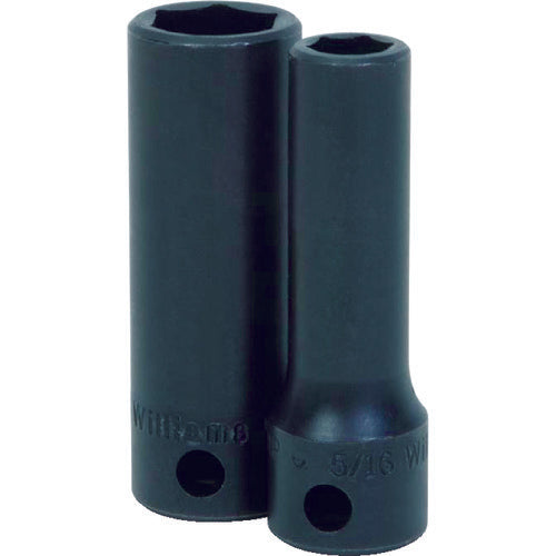 WILLIAMS Impact Socket Short 3/8 Hexagonal 7mm x 26mm Overall Length JHW2M-607 1 pc
