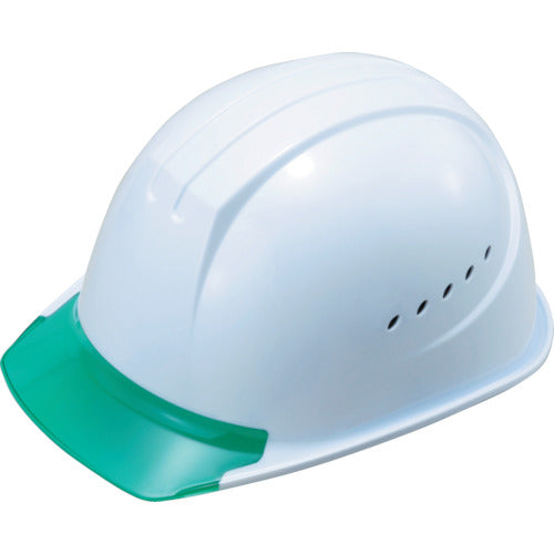 타니자와 에어라이트 탑재 헬멧 통기공 부착(PC제・투명 히사시형) ST#1610-JZV(EPA) 모체색 화이트 1610-JZV-V3-W3-J 1개