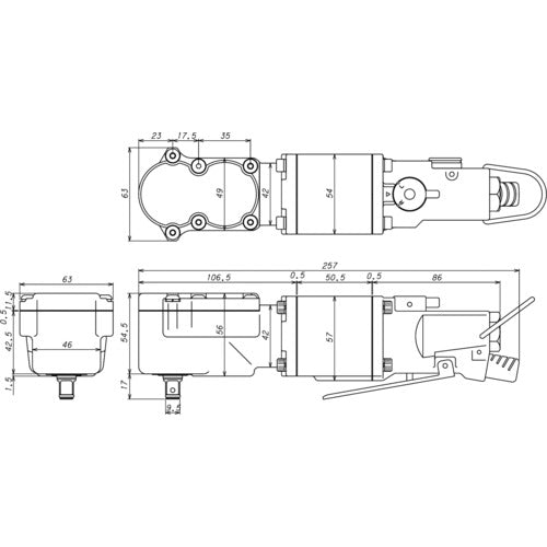 ＶＥＳＳＥＬ　コーナーインパクトレンチ　ＧＴ‐Ｃ９００　能力ボルト径１０ｍｍ　GT-C900　1 台