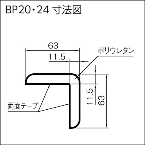 ＩＷＡＴＡ　バンパープロ　ＢＰ２０　（１ｍ）　BP20-L1　1 本