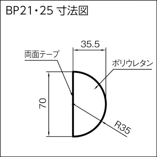 ＩＷＡＴＡ　バンパープロ　ＢＰ２１　（１ｍ）　BP21-L1　1 本