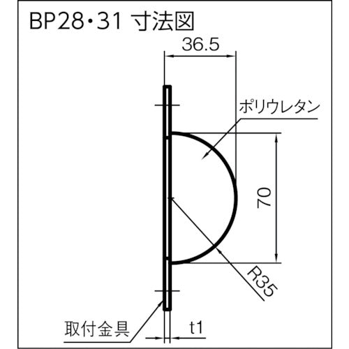 ＩＷＡＴＡ　バンパープロ　ＢＰ２８　（１ｍ）　BP28-L1　1 本