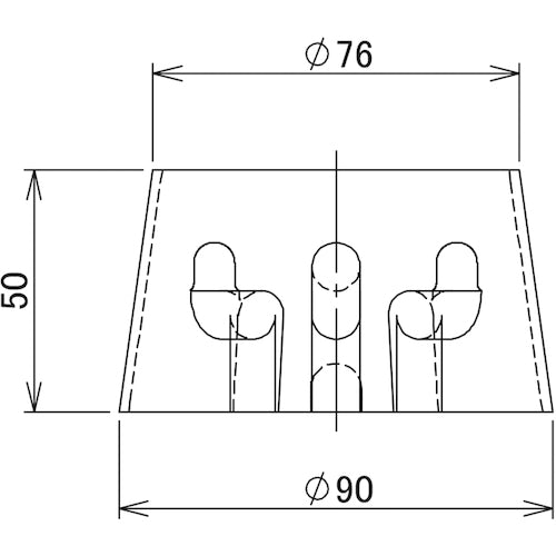 ＴＲＵＳＣＯ　コーン用ＰＰロープフック　黒　TRF-BK　1 個