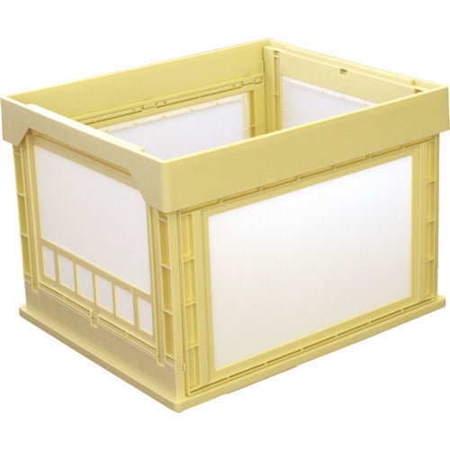 ＫＵＮＩＭＯＲＩ　プラスチック折畳みコンテナ　パタコン　Ｎ−１０７　イエロー　50191-N107-YE　1 個