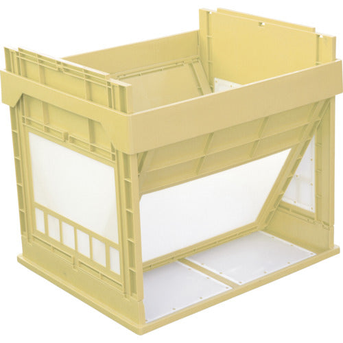 ＫＵＮＩＭＯＲＩ　プラスチック折畳みコンテナ　パタコン　Ｎ−１０７　イエロー　50191-N107-YE　1 個