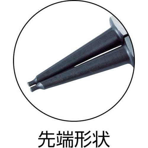 ＴＯＮＥ　スナップリングプライヤ（ストレートタイプ　軸用）　全長１８０ｍｍ　リング使用範囲１９〜６０ｍｍ　SRPS-175　1 丁