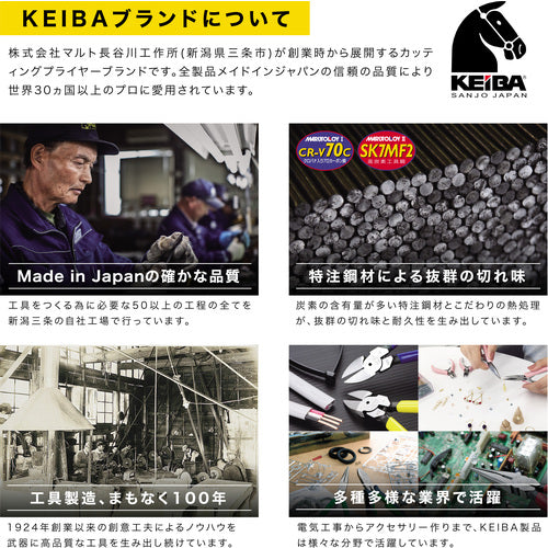 ＫＥＩＢＡ　プラスチック用ニッパー（刃先形状スタンダード）　１２５　PL-715　1 丁