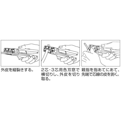 KEIBA 와이어 스트리퍼(VVF 코드용) 170 WS-006 1정