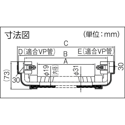 因幡電工　継手付き断熱ドレンホース　ホース長Ａ１０００Ｂ１０６８　適合管径２０Ａ　DSH-UP20E20R-10　1 本