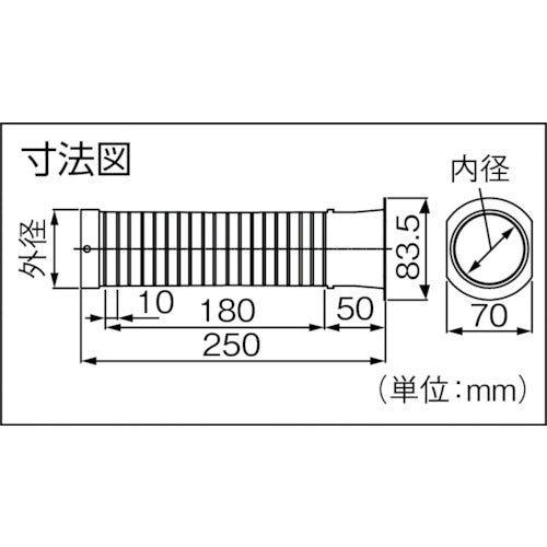 因幡電工　ツバ付貫通スリーブ　FPF-60　1 個