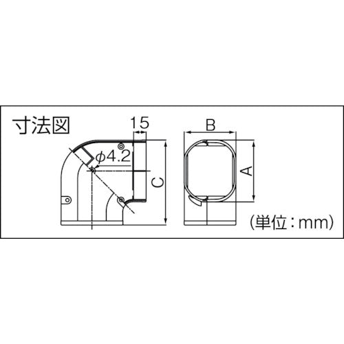 因幡電工　コーナー平面９０°　LDK-70-B　1 個