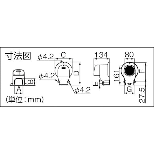 因幡電工　ウォールコーナー換気式　ブラウン　適合エアコンキャップツバ外径φ１３０以下　LDWX-70-B　1 個