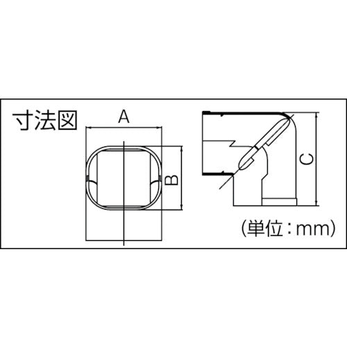 因幡電工　スリムコーナー立面９０°　SC-100-I　1 個