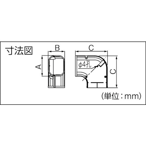 因幡電工　スリムコーナー平面９０°　SK-77-B　1 個