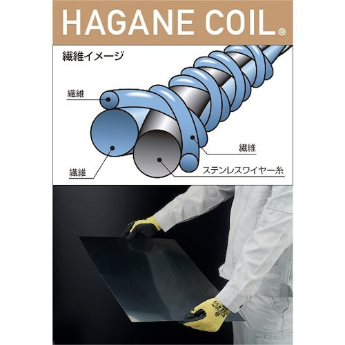 ＳＨＯＷＡ　耐切創手袋　ハガネコイル　Ｓ−ＴＥＸ　ＫＶ３　Ｓサイズ　S-TEX KV3-S　1 双