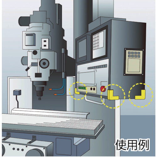 ＴＲＵＳＣＯ　安心クッション　コーナー用　油面接着　大　１個入　イエロー　TAC-18YS　1 個