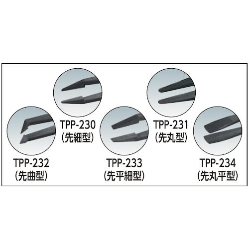 ＴＲＵＳＣＯ　プラスチック製ピンセット５本組セット　TPP-25-SET　1 Ｓ