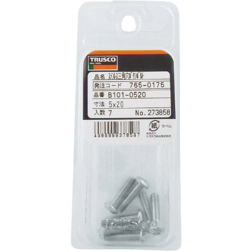 ＴＲＵＳＣＯ　三角穴ボタンボルト　ステンレス　Ｍ３×６　１２本入　B101-0306　1 PK