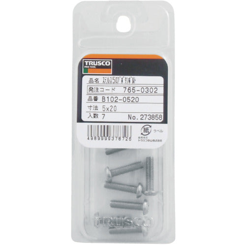 TRUSCO 5 롭 버튼 볼트 스테인리스 M4×6 11개입 B102-0406 1 PK