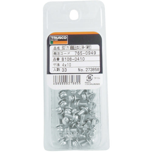 TRUSCO 6-lobe pan head screw, trivalent chromate, M2 x 8, 35 pieces, B108-0208, 1 PK