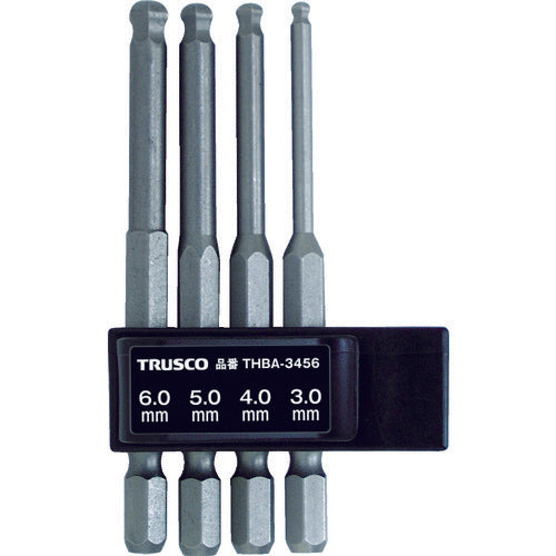 ＴＲＵＳＣＯ　ボールポイント六角ビット４本組セット　THBA-3456　1 Ｓ