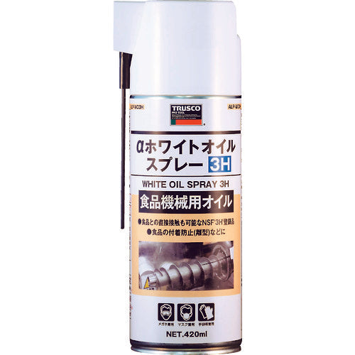 TRUSCO α 화이트 오일 스프레이 3H 420ml ALP-WO-3H 1개