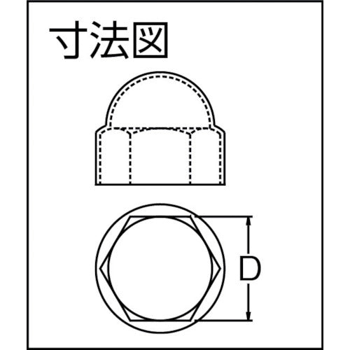 ＴＲＵＳＣＯ　ボルトナットキャップ　ポリエチレン　白　Ｍ６　１０個入　TPC-M6-10　1 PK