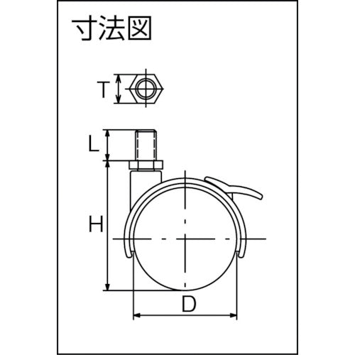 ＴＲＵＳＣＯ　ねじ込み双輪キャスター　ナイロン車輪　自在ＳＴ付　Φ４０　Ｍ１０　TDGS-40-M10　1 個