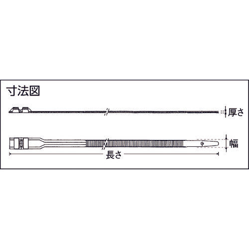 ＳａｐｉＳｅｌｃｏ　【売切廃番】　【在庫限り値引品】「カール」　ケーブルタイ　ダブルヘッド　黒　９ｍｍ×５００ｍ　COL.3.423　1 袋