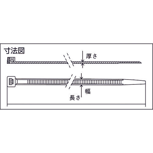 ＳａｐｉＳｅｌｃｏ　【売切廃番】　【在庫限り値引品】「セルフィット」　ケーブルタイ　４．５ｍｍ×２００ｍｍ　蓄光　FOS.2.2123R　1 袋