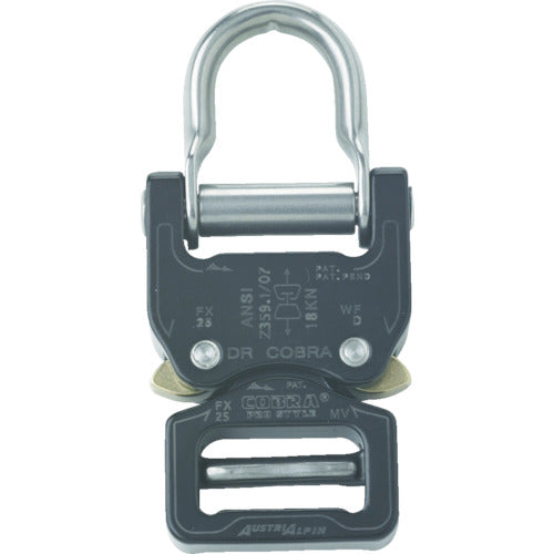 ＡＬＰＩＮ　ＣＯＢＲＡプロスタイルＡＮＳＩ　バックル　２５ＭＭ　Ｄリング　ブラック　FX25KVD　1 個