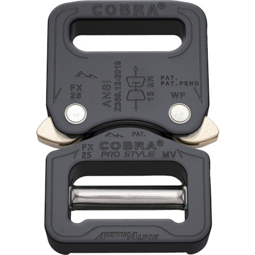 ＡＬＰＩＮ　ＣＯＢＲＡプロスタイルＡＮＳＩ　バックル　２５ＭＭ　ブラック　ＶＦ　FX25KVF　1 個