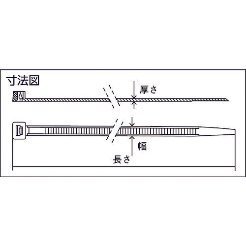 ＳａｐｉＳｅｌｃｏ　セルフィット　難燃性ケーブルタイ　２．５ｍｍ×１００ｍｍ　最　SEL.EC2.202R　1 袋