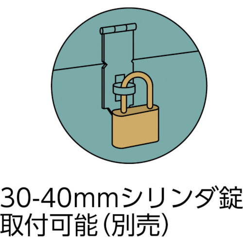 ＴＲＵＳＣＯ　中型車載用前扉付工具箱　中皿なし　５００Ｘ３３０Ｘ２８０　F-502　1 台