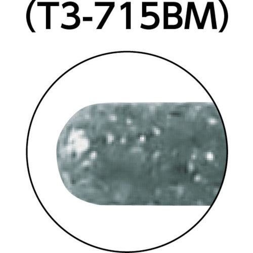 ＴＲＵＳＣＯ　ＣＢＮインターナルバー円筒先丸　Φ１．５Ｘ刃長６Ｘ軸３ｍｍ　T3-715BM　1 本