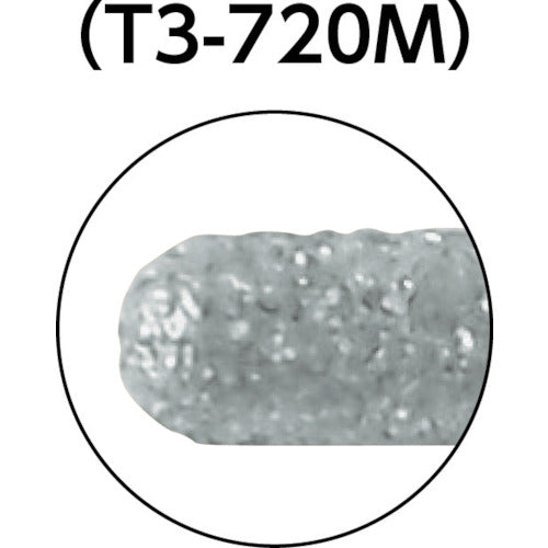 ＴＲＵＳＣＯ　ダイヤモンドインターナルバー円筒先丸　Φ２．０Ｘ刃長１２Ｘ軸３ｍｍ　T3-720M　1 本