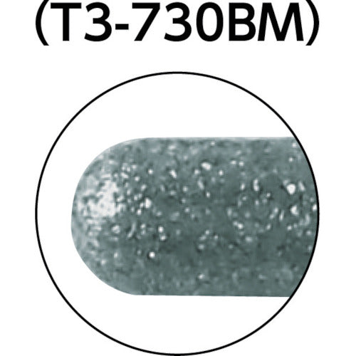 ＴＲＵＳＣＯ　ＣＢＮインターナルバー円筒先丸　Φ３．０Ｘ刃長１２Ｘ軸３ｍｍ　T3-730BM　1 本