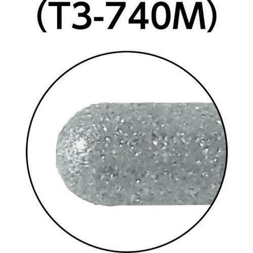 ＴＲＵＳＣＯ　ダイヤモンドインターナルバー円筒先丸　Φ４．０Ｘ刃長１０Ｘ軸３ｍｍ　T3-740M　1 本