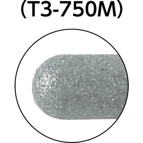 ＴＲＵＳＣＯ　ダイヤモンドインターナルバー円筒先丸　Φ５．０Ｘ刃長１０Ｘ軸３ｍｍ　T3-750M　1 本