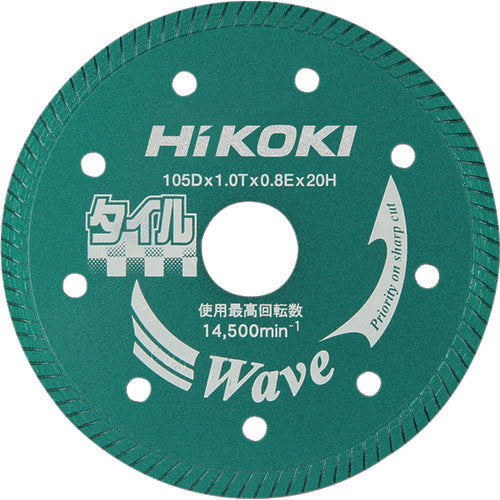 ＨｉＫＯＫＩ　ダイヤモンドカッター　１０５ｍｍＸ２０　（タイル用）　0032-4689　1 枚