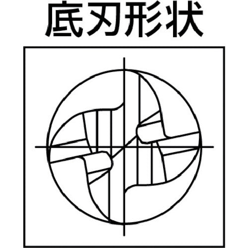 ＭＡＰＡＬ　超硬ラジアスエンドミル　Ｐｅｒｆｏｒｍａｎｃｅ−Ｅｎｄｍｉｌｌ−Ｔｉｔａｎ　４枚刃　刃径８ｍｍ　刃長１９ｍｍ　全長６３ｍｍ　シャンク径８ｍｍ　SCM390J-0800Z04R-F0016HA-HU621　1 本