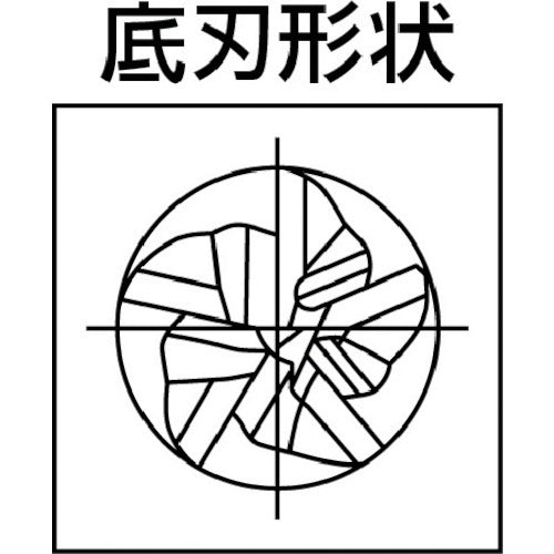 ＭＡＰＡＬ　超硬スクエアエンドミル　ＯｐｔｉＭｉｌｌ−Ｕｎｉ−Ｔｒｏｃｈｏｉｄ　５枚刃　万能　刃径８ｍｍ　刃長２４ｍｍ　全長６８ｍｍ　シャンク径８ｍｍ　SCM580J-0800Z05R-F0016HA-HP213　1 本