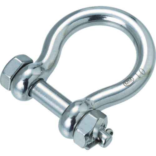 TRUSCO Stainless Steel Bolt-on Otafuku Shackle, Nominal Size 16mm TOBS-16, 1 pc