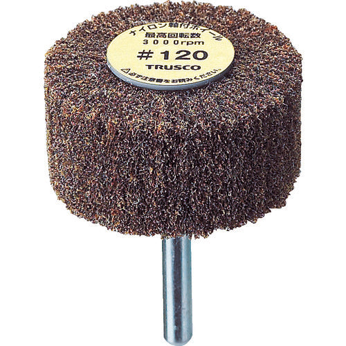 TRUSCO 나일론 축 부착 휠 외경 30×두께 25×축 6 120♯ (5개입) UFN325-120 1상자