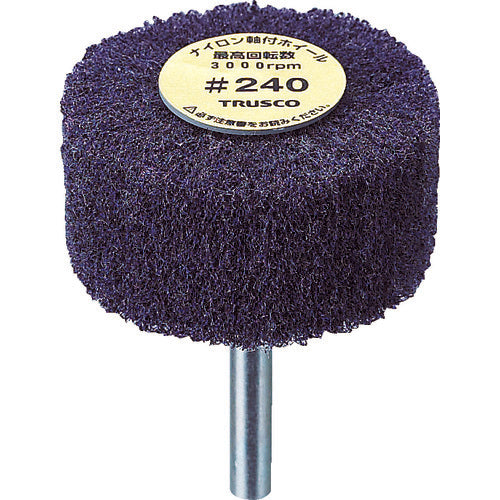 TRUSCO Nylon Shaft Wheel Outer Diameter 30 x Thickness 25 x Shaft 6 240# (5 pieces) UFN325-240 1 box