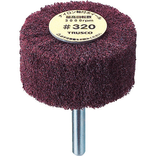 TRUSCO Nylon Shaft Wheel Outer Diameter 30 x Thickness 25 x Shaft 6 320# (5 pieces) UFN325-320 1 box