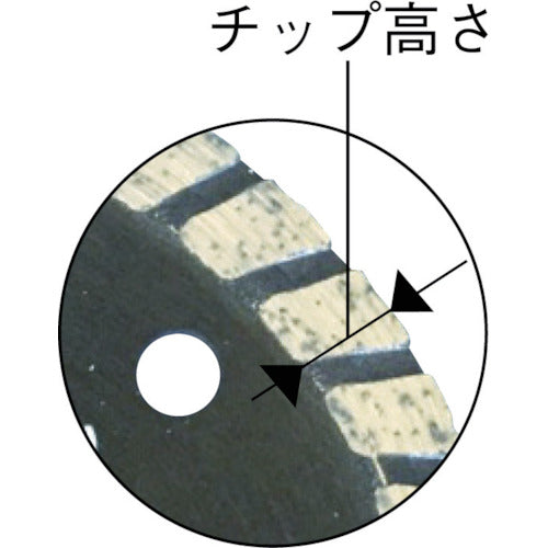 ＴＲＵＳＣＯ　ダイヤモンドカッター　１０５Ｘ１．７ＴＸ７ＷＸ２０Ｈ　セグメント　TDCS-105　1 枚