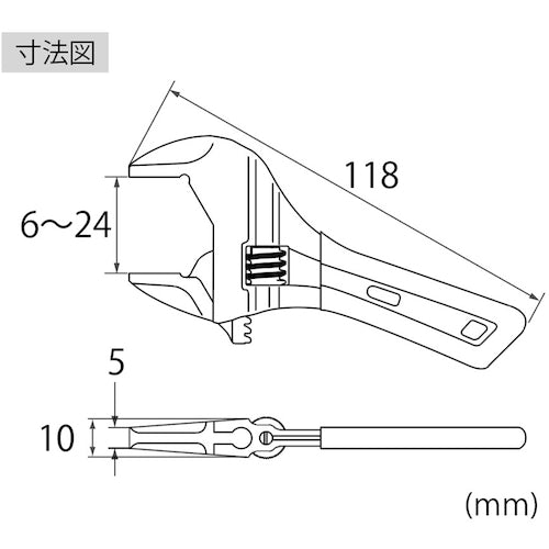 エビ　ポケットモンキーレンチＸ　グリップ　UM24XDS　1 丁