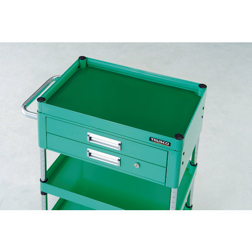 ＴＲＵＳＣＯ　スチール製ワゴン用マット　平板　７５０×５００用　グリーン　WMP-75H-GN　1 枚